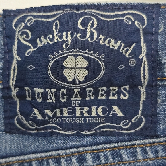 Mens 38x32 Lucky Brand Dungarees by Gene Montesano Classic Fit Jeans Dark Wash - Picture 8 of 9